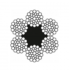 Канат (трос) стальной оцинкованный ГОСТ 7668-80 16.5 мм (цена указана за 1 метр, заказ кратно 10м)