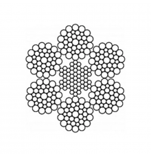 Канат (трос) стальной оцинкованный ГОСТ 7669-80 16 мм (цена указана за 1 метр, заказ кратно 10м)