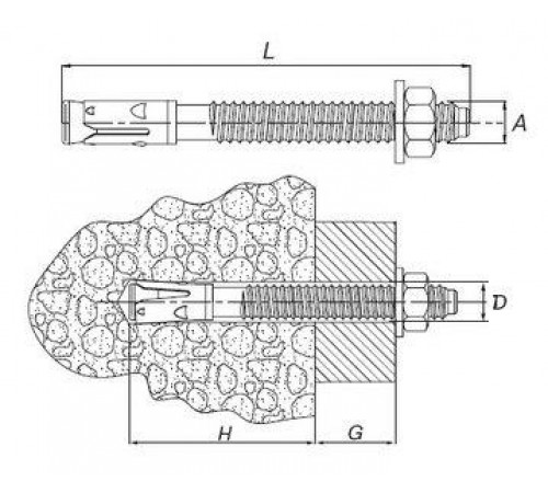 Анкер 20/160 клиновий