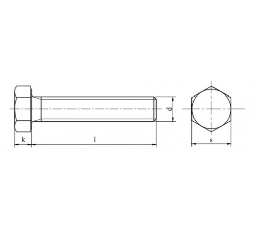 Болт М10 DIN 933 класс прочности 10.9