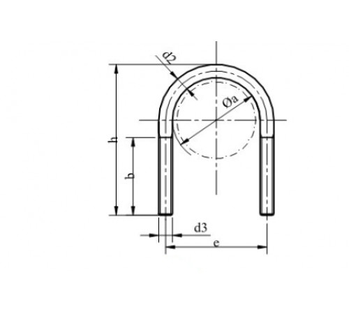 Болт-скоба U-подібної форми DIN 3570 А82