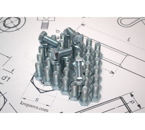 Болт шестигранний М18 ГОСТ 7798-70, 7805-70, DIN 931, 933 клас міцності 5.8