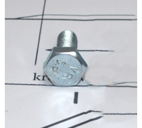 Болт шестигранный М6 ГОСТ 7798-70, 7805-70, DIN 931, 933 класс прочности 5.8