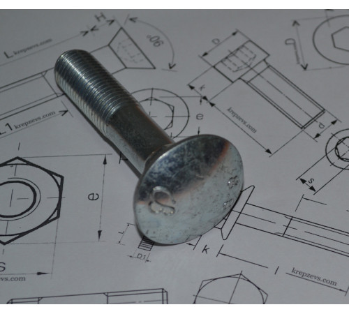 Болти меблеві М10 DIN 603, ГОСТ 7802-81 Болти меблеві М10 DIN 603, ГОСТ 7802-81