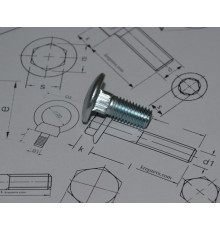 Болты мебельные М5 DIN 603, ГОСТ 7802-81