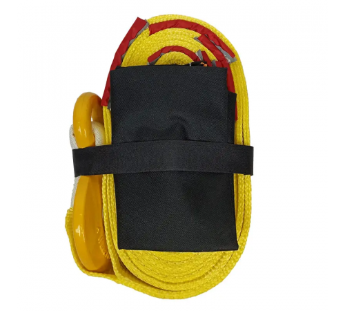 Буксирувальний ремінь KrepZevs 15 т, 5 м (гак-гак) з мішечком для зберігання