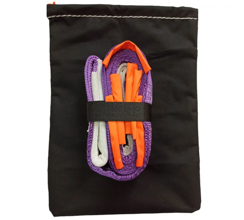 Буксирувальний ремінь KrepZevs 2.5 т, 5.5 м (петля-петля) з мішечком для зберігання