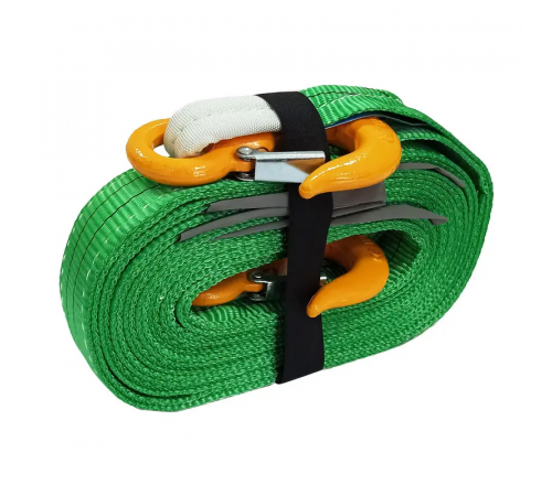 Буксирувальний ремінь KrepZevs 10 т, 7 м (гак-гак) з мішечком для зберігання