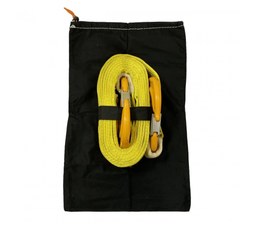 Буксирувальний ремінь KrepZevs 15 т, 8 м (гак-гак) з мішечком для зберігання