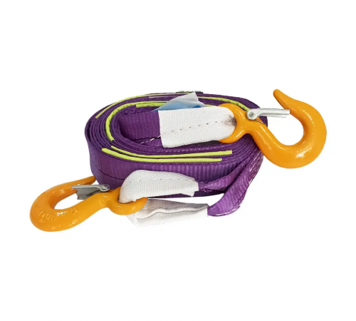 Буксирувальний ремінь KrepZevs 2.5 т, 4.5 м (гак-гак) з мішечком для зберігання