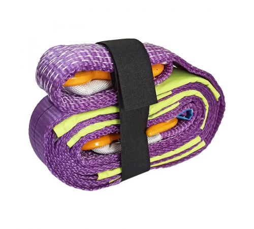 Буксировочный ремень KrepZevs 2.5 т, 6 м (крюк-крюк) с мешочком для хранения