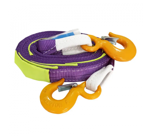 Буксирувальний ремінь KrepZevs 5 т, 5 м (гак-гак) з мішечком для зберігання