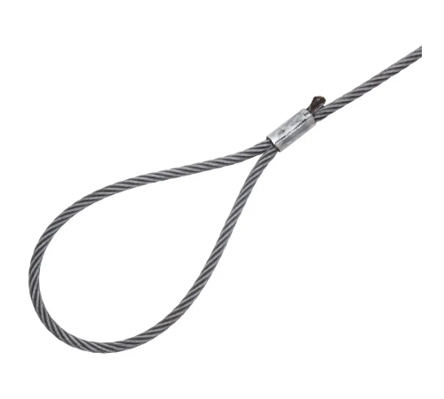 Буксирувальний трос із сталевого каната KrepZevs 50 т, 8 м (петля-петля)