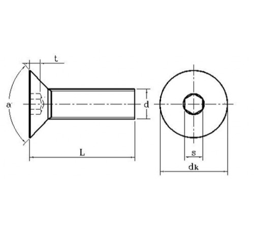 Винт М10 DIN 7991 класс прочности 10.9