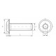 Гвинт М8 ISO 7380 з фланцем міцністю 10.9