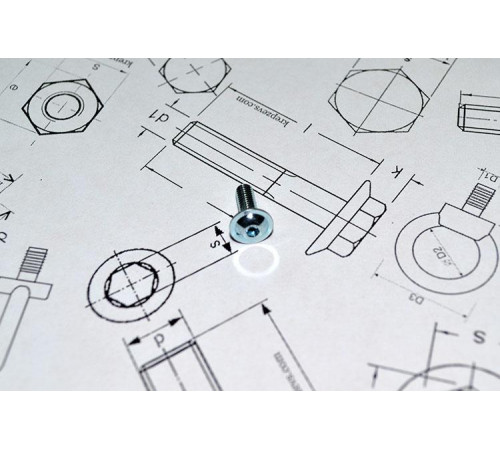 Гвинт М8 ISO 7380 з фланцем міцністю 10.9