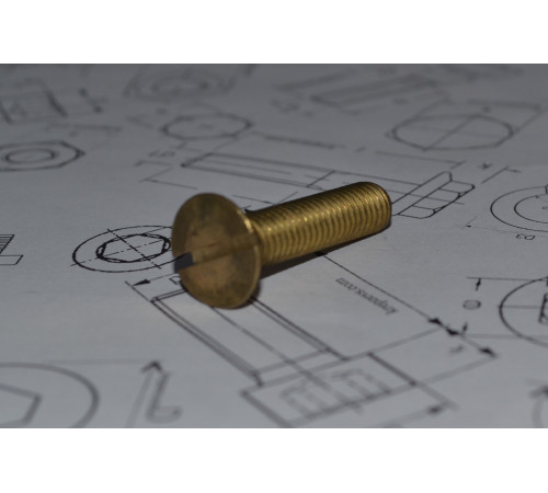 Гвинти ГОСТ 17475-80, DIN 963 М6 з латуні Гвинти ГОСТ 17475-80, DIN 963 М6 з латуні