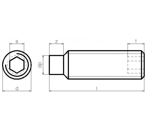 Винты установочные М5 DIN 915