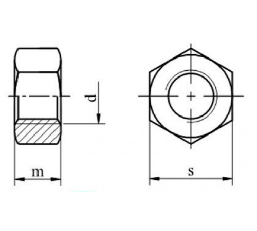 Гайка М100 DIN 934 шестигранная