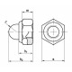 Гайка М12 DIN 986 ковпачкова, самоконтряща