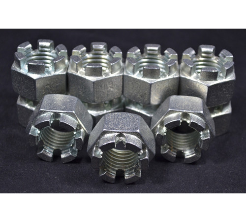 Гайка М33 ГОСТ 591873, DIN 935 корончата, прорізна