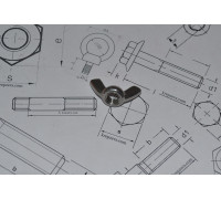Гайка-барашек М4 нержавеющая А2 ГОСТ 3032 DIN 315