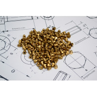 Гайка колпачковая М24 латунная ГОСТ 11860-85, DIN 1587