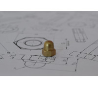 Гайка ковпачкова М8 латунна ГОСТ 11860-85, DIN 1587