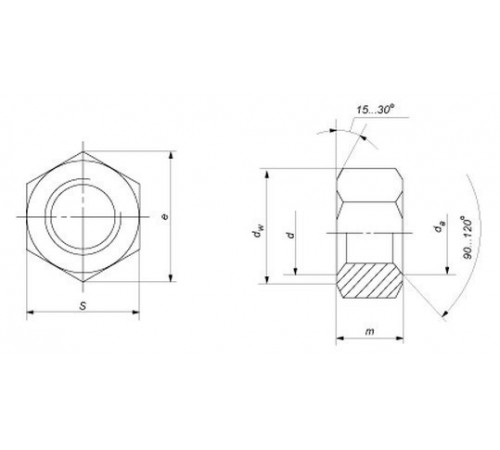 Гайка нержавіюча М24 ГОСТ 5915-70