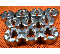 Гайка низька М39 ГОСТ 5919, DIN 937 корончата, прорізна