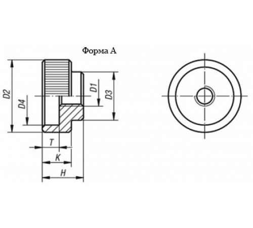 Гайка с накаткой М5 DIN 6303