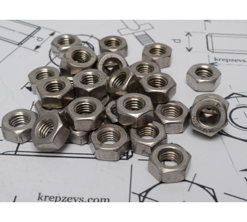 Гайка шестигранна М12 ГОСТ 5915-70 зі сталі А2