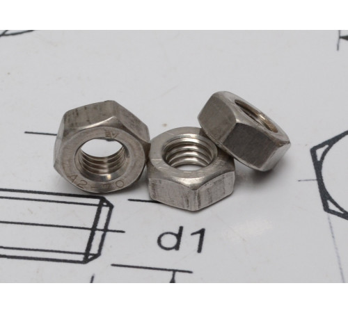 Гайка шестигранна М14 DIN 934 зі сталі А2