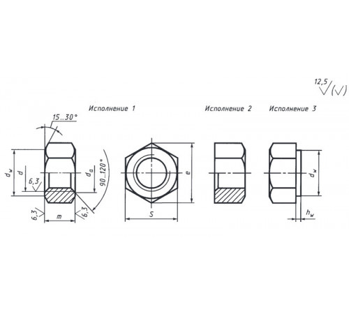 Гайка шестигранна М48 DIN 934 зі сталі А2
