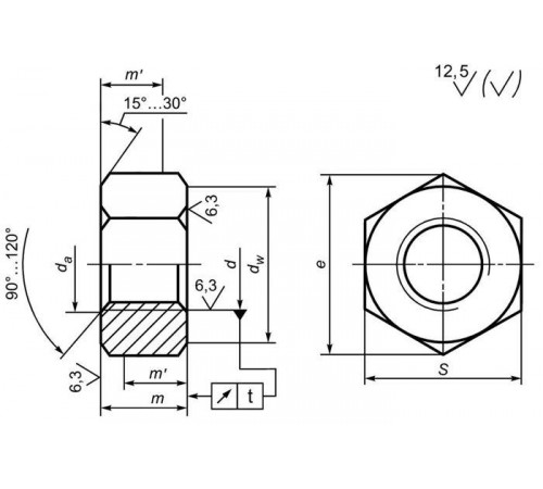 Гайки М42 ГОСТ Р 52645-2006 з класом міцності 10.0