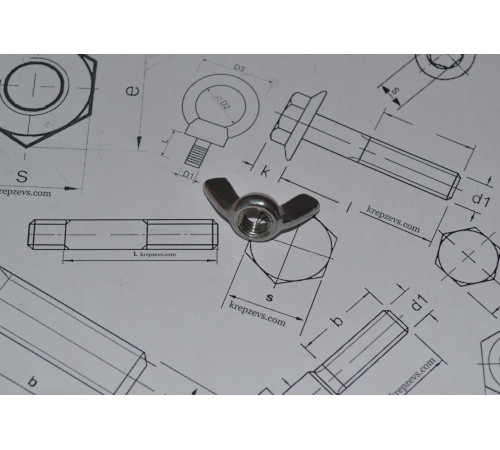Гайки барашкові М8 DIN 315 А4