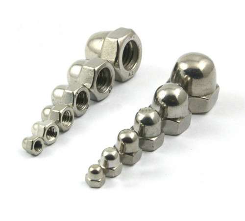 Гайки ковпачкові М14 DIN 1587 зі сталі А2