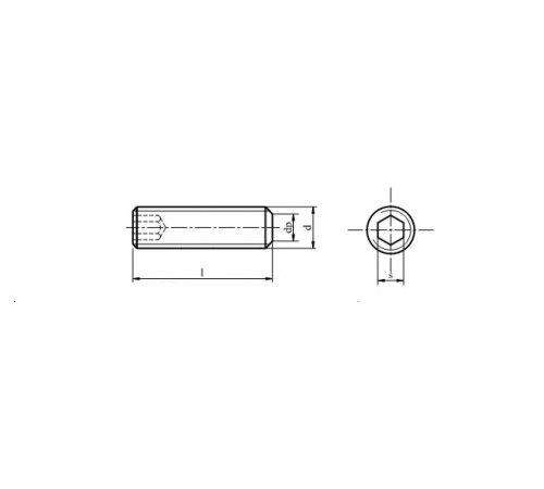 Гвинт DIN 913 настановний М1.6