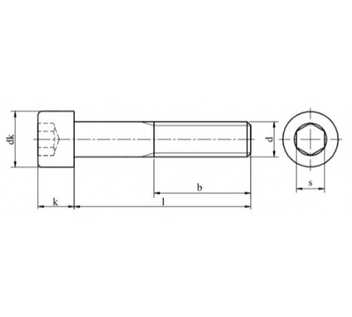Гвинт М10 DIN 912 міцністю 12.9
