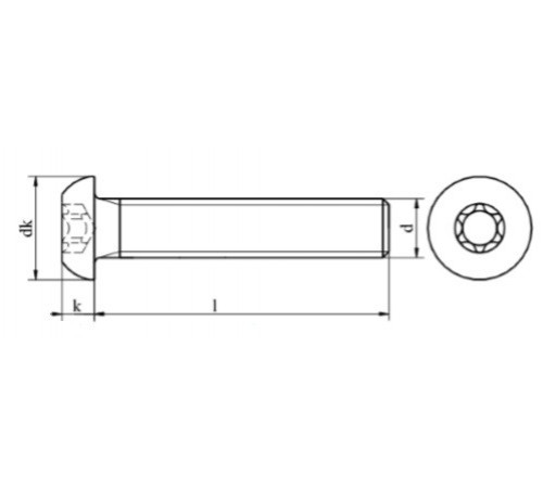Гвинти М3 ISO (DIN) 7380 Torx