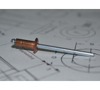 Заклепка Ф3.0 DIN 7337, мідь/сталь