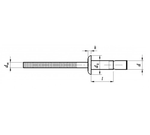 Заклепка Ф6.5 DIN 7337 структурна