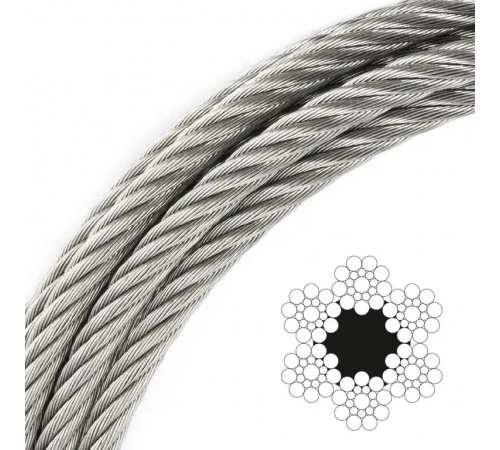 Канат (трос) стальной ГОСТ 3077-80 13 мм грузочеловеческий (цена указана за 1 метр)