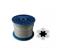 Канат (трос) сталевий оцинкований DIN 3055, 6x7-FC 2 мм (ціна вказана за 1 метр, замовлення кратно 10м)