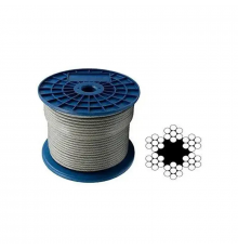 Канат (трос) сталевий оцинкований DIN 3055, 6x7-FC 2 мм (ціна вказана за 1 метр, замовлення кратно 10м)