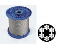 Канат (трос) сталевий оцинкований DIN 3055 в ПВХ оболонці 4 мм (ціна вказана за 1 метр, замовлення кратно 10м)