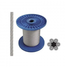 Канат (трос) сталевий оцинкований DIN 3060, 6x19M-FC 8 мм (ціна вказана за 1 метр, замовлення кратно 10м)