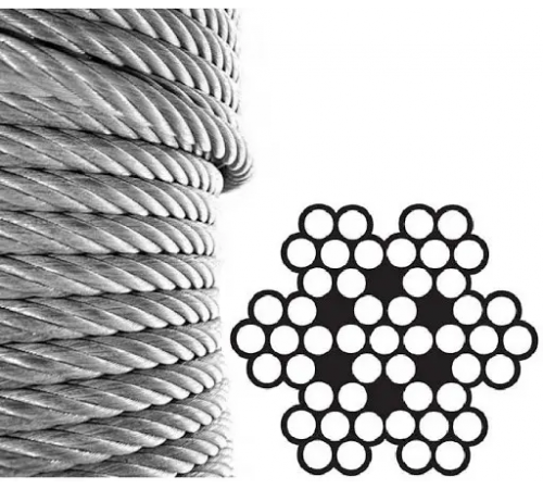 Канат (трос) стальной оцинкованный ГОСТ 3066-80 13 мм (цена указана за 1 метр, заказ кратно 10м)