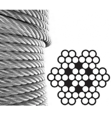 Канат (трос) сталевий оцинкований ГОСТ 3066-80 18.5 мм (ціна вказана за 1 метр, замовлення кратно 10м)