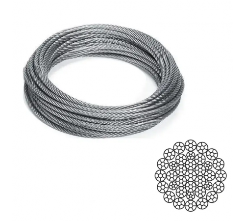 Канат (трос) сталевий EN 12385-4 18 мм (ціна вказана за 1 метр)